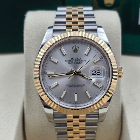 2025 FULL SET Rolex Datejust 41mm Two Tone Silver Dial Jubilee 126333