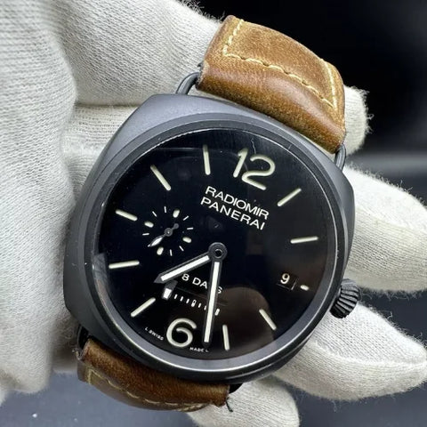 Panerai Radiomir 8 Days Ceramic Black 45mm Manual Wind Men’s Watch PAM00384