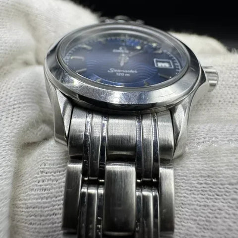 Ladies Omega Seamaster SS Steel Watch - Blue Dial - Sapphire Crystal - 2581.81