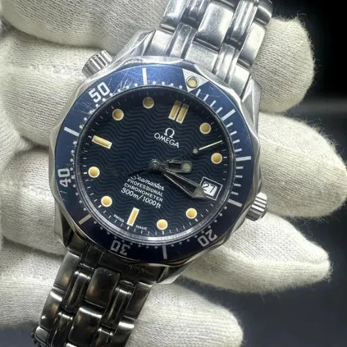 OMEGA Seamaster 36mm 300 2551.80 Date Navy Dial Automatic Watch