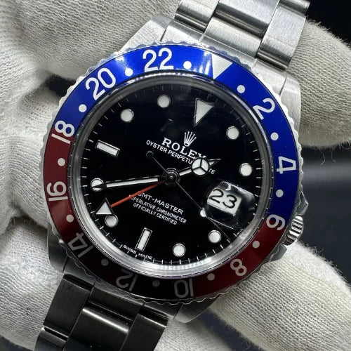 Rolex GMT-Master 2020 RSC PAPERS GMT-Master Pepsi Blue Red 40mm Steel 16750 Watch