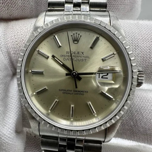 Rolex Datejust 36 Steel Automatic 36mm Silver Dial Jubilee Watch 16220