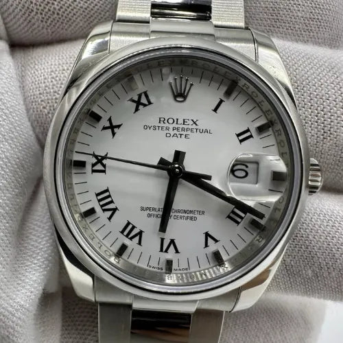 Rolex Oyster Perpetual Date 2020 RSC Oyster Perpetual Date Oyster Bracelet White Roman 34mm 115200