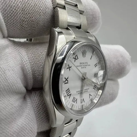 Rolex Oyster Perpetual Date 2020 RSC Oyster Perpetual Date Oyster Bracelet White Roman 34mm 115200