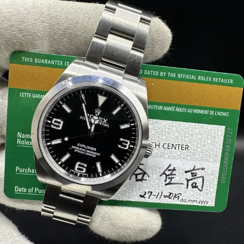 Rolex Explorer 2019 Steel 39mm MK2 Lume Dial Automatic Men’s Watch 214270