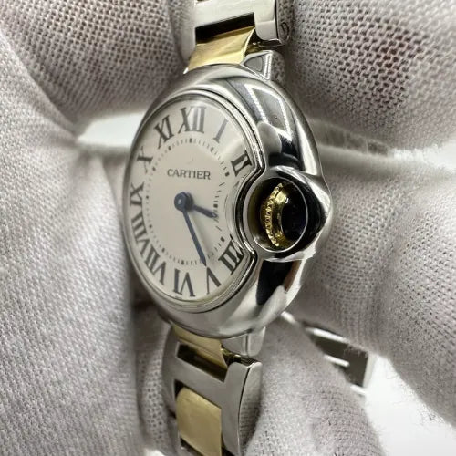 Cartier Ballon Bleu MINT Ballon Bleu 18k Yellow Gold & Steel Quartz Watch 28mm W69007Z3