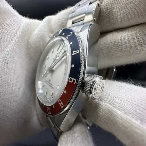 Tudor Black Bay GMT 2024 Pepsi Red Blue Opaline White Dial Steel 79830RB