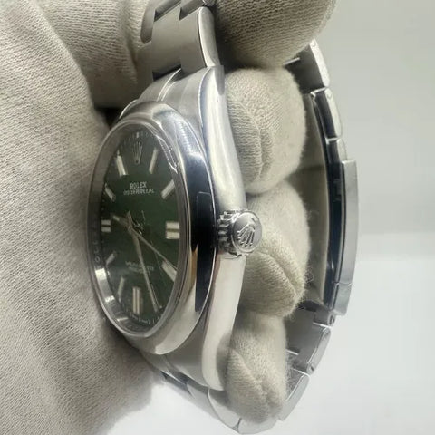 Rolex Oyster Perpetual 41 MINT Oyster Perpetual 41mm Green Dial Stainless Steel Watch 124300