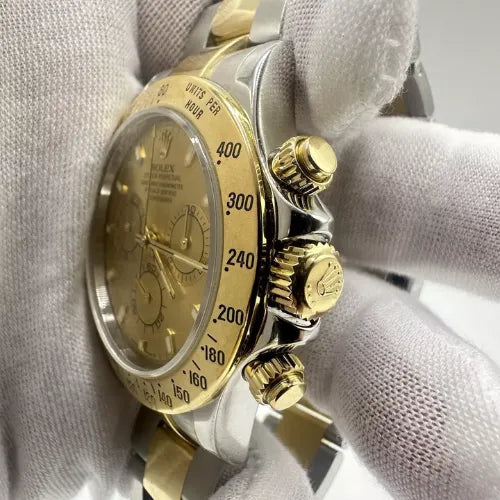 Rolex Daytona Cosmograph Champagne 18K Yellow Gold Stainless Steel 40mm 116523