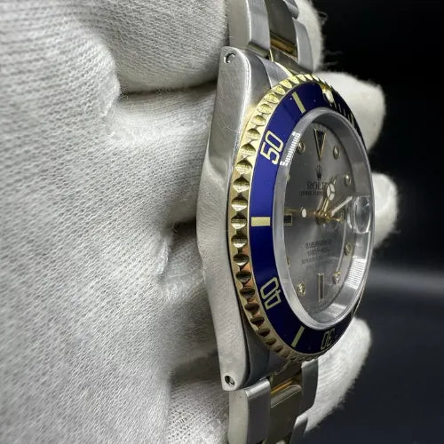 Rolex Submariner Date Two Tone Sultan Serti Diamond Dial 18kt Oyster 40mm