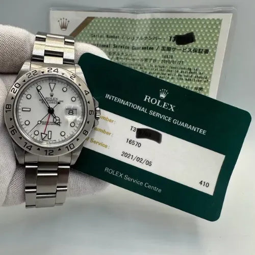 Rolex 2021 RSC Explorer II White 40mm Stainless Steel Oyster Date Watch 16570