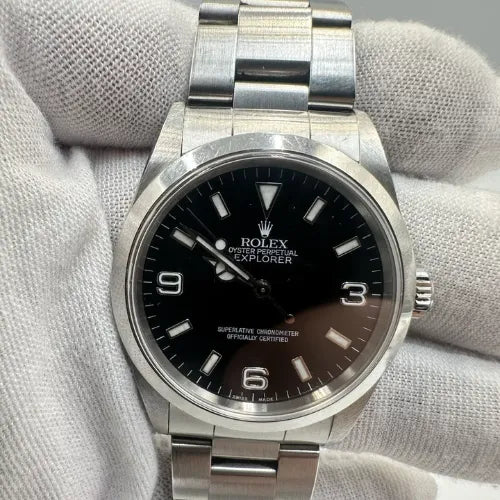 2000 Rolex Explorer I 14270 Men's Automatic 36mm Steel Black Dial Watch