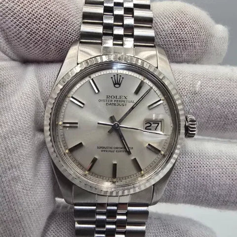 Rolex Datejust 1601 Stainless Steel Silver Dial Jubilee 36mm Watch