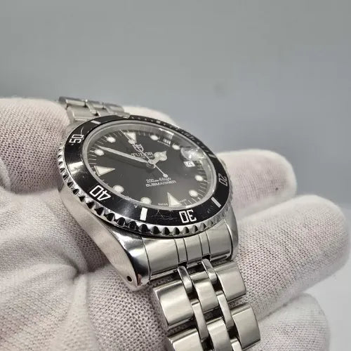 Tudor Prince Date Submariner Jubilee Automatic Black Dial Bezel 36mm Watch 75190