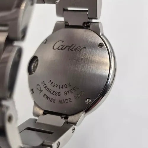 Cartier Ballon Bleu Steel Silver Dial Quartz 28mm Watch W69010Z4