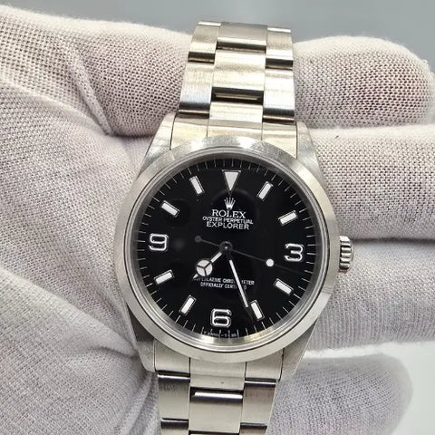 Rolex Explorer I 14270 Men's Automatic 36mm Steel Black Dial Watch