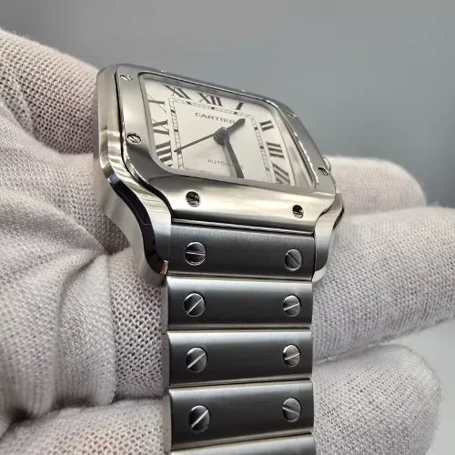 NEW 2025 Cartier Santos De Cartier Medium Model Steel 35.1mm Watch WSSA0029