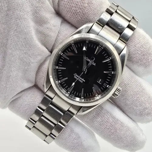 Omega Seamaster Aqua Terra Black Dial Steel Quartz 36mm Watch 2518.50