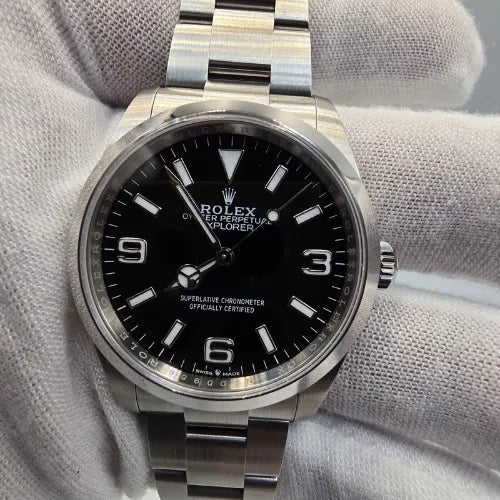 2023 Rolex Explorer Black Dial Stainless Steel 36mm Watch 124270 B + P