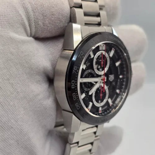 Tag Heuer Carrera Chronograph Stainless Steel 43mm Watch CAR201V.BA7014 B+P