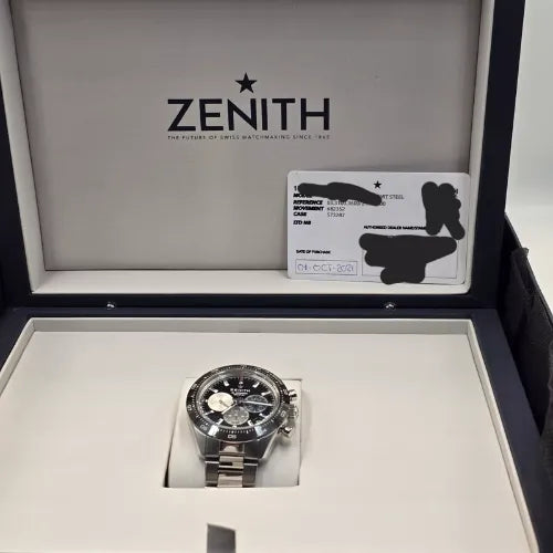 2021 MINT Zenith Chronomaster Sport Black 03.3100.3600/21.M3100 41mm Watch B+P