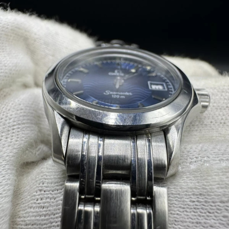 Ladies Omega Seamaster SS Steel Watch - Blue Dial - Sapphire Crystal - 2581.81