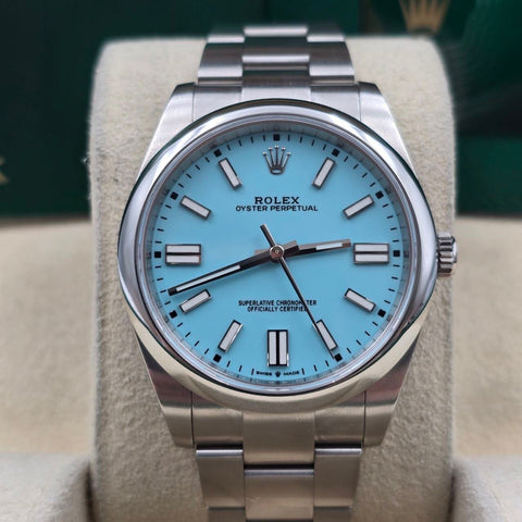 Rolex Oyster Perpetual 41 2021 FULL SET Oyster Perpetual 41mm Turquoise Tiffany Blue