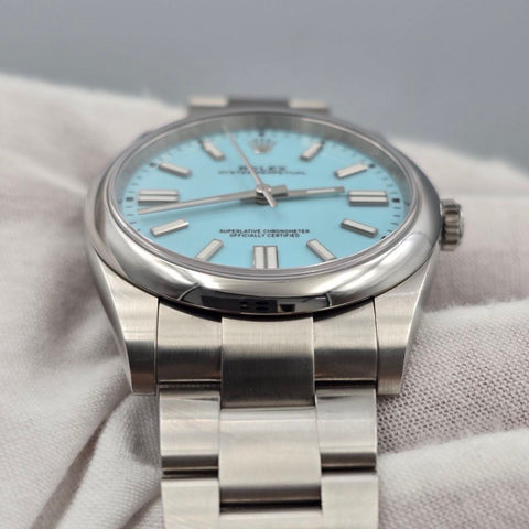 Rolex Oyster Perpetual 41 2021 FULL SET Oyster Perpetual 41mm Turquoise Tiffany Blue