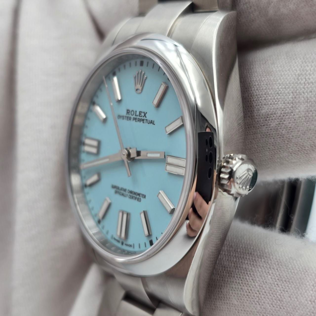 Rolex Oyster Perpetual 41 2021 FULL SET Oyster Perpetual 41mm Turquoise Tiffany Blue