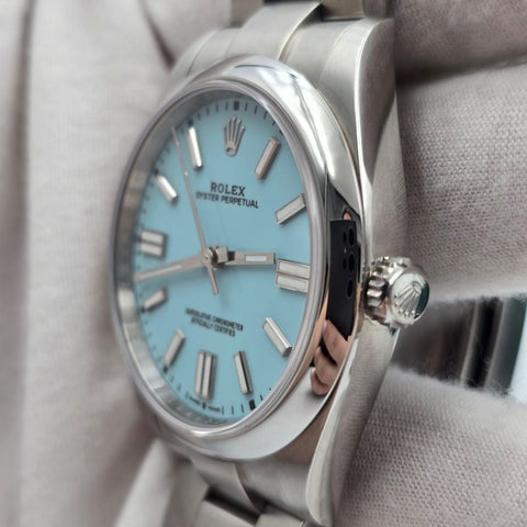 Rolex Oyster Perpetual 41 2021 FULL SET Oyster Perpetual 41mm Turquoise Tiffany Blue
