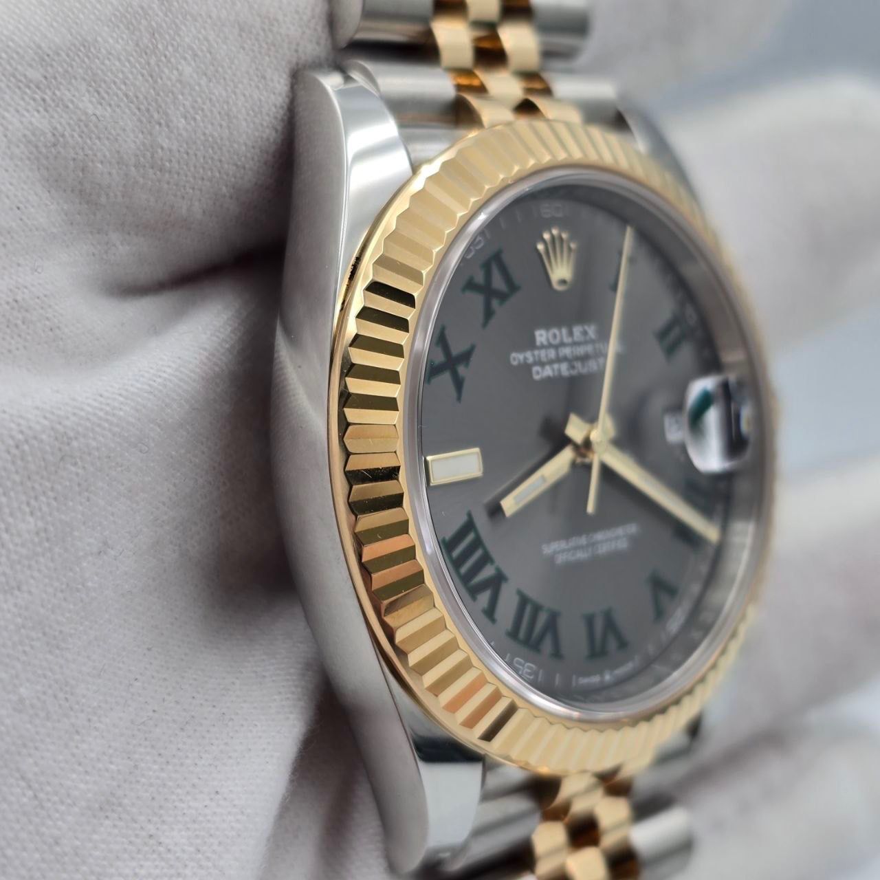 Rolex Datejust 41 2021 FULL SET Datejust 41mm Two Tone Wimbledon Dial Jubilee
