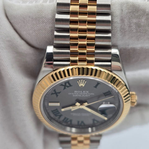 Rolex Datejust 41 2021 FULL SET Datejust 41mm Two Tone Wimbledon Dial Jubilee