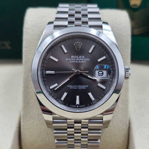 Rolex Datejust 41 2025 FULL SET Datejust 41mm Rhodium Grey Smooth Jubilee