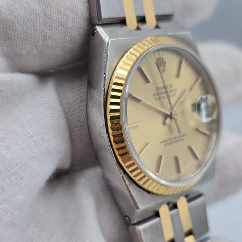 Rolex Datejust Oysterquartz UNPOLISHED 17013 18K Gold Steel 36mm