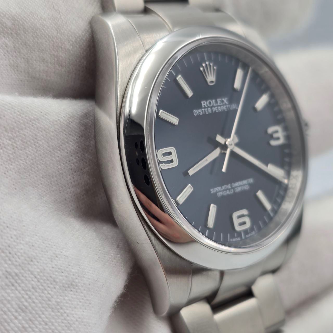 2014 FULL SET Rolex Oyster Perpetual 36mm Blue Dial Watch 116000