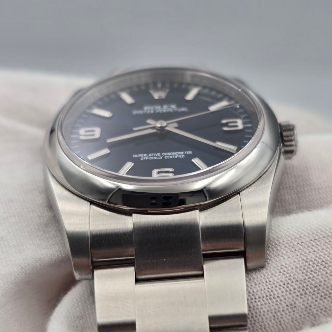 2014 FULL SET Rolex Oyster Perpetual 36mm Blue Dial Watch 116000