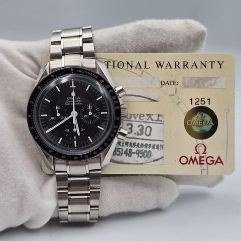 PAPERS 1996 Omega Speedmaster Moonwatch Professional 42mm Black Dial 3570.50