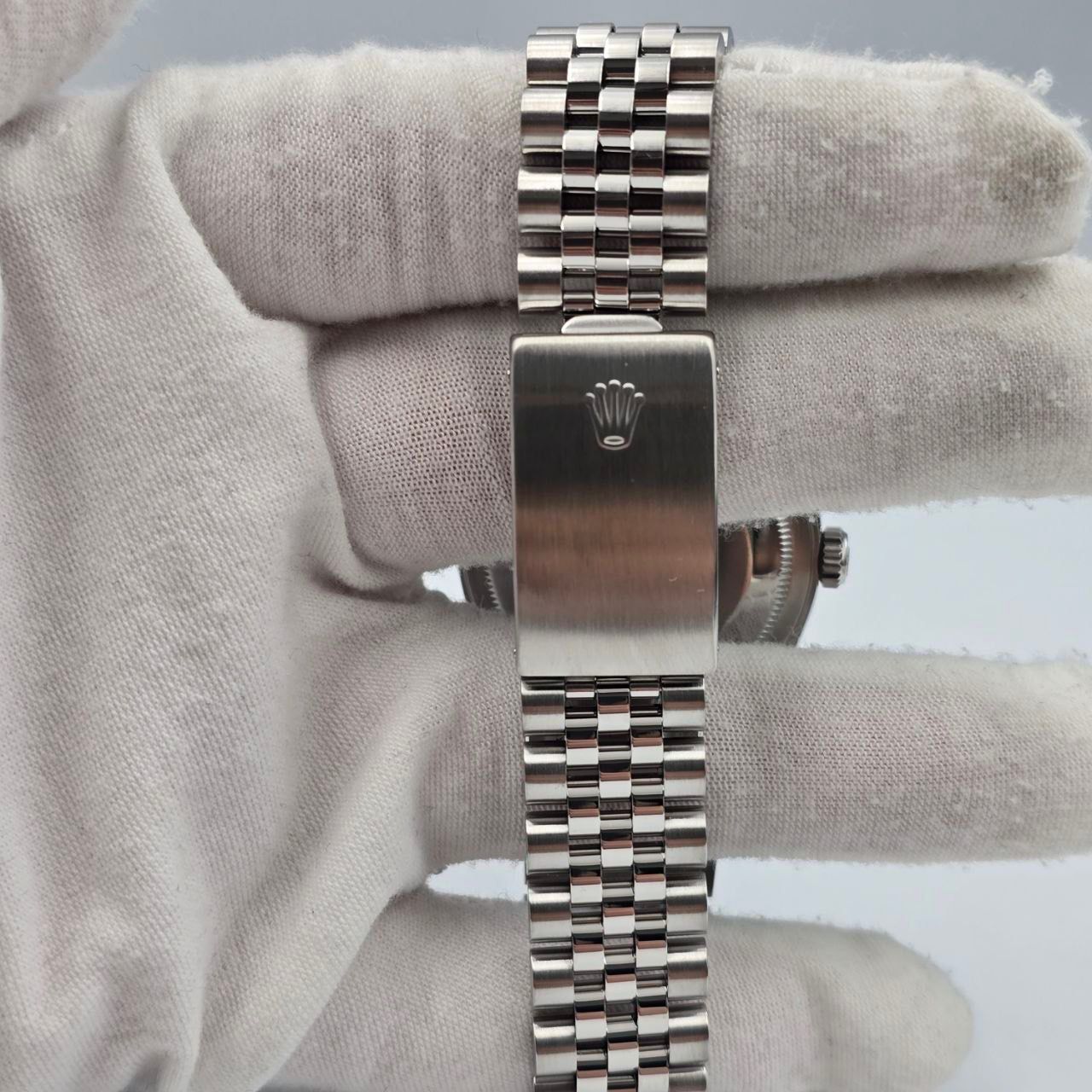 1994 Rolex Datejust Factory Pink Salmon Roman Dial Steel Jubilee 36mm 16234