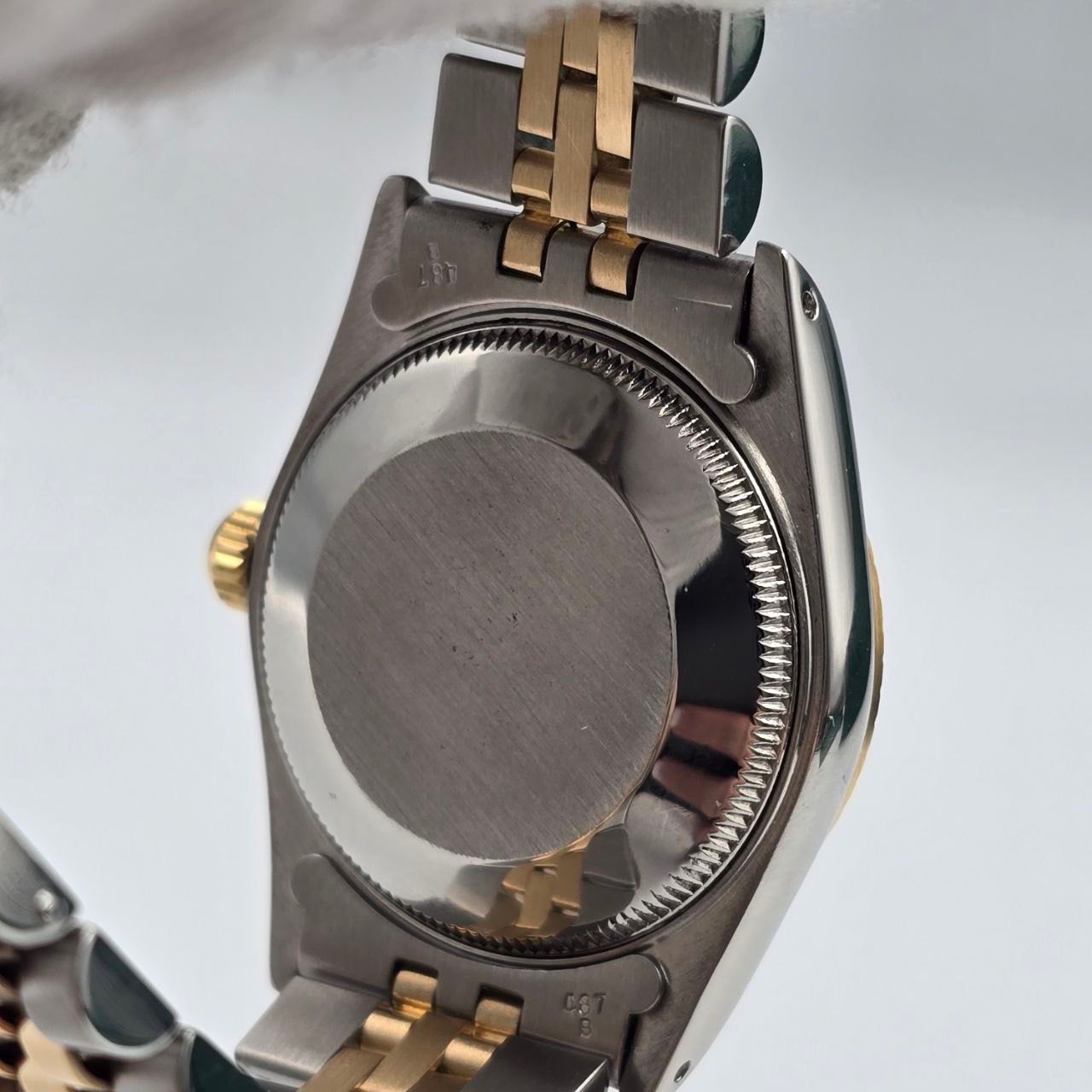 1990 Rolex Datejust Ladies 31mm Two-Tone Champagne Diamond Dial 68273