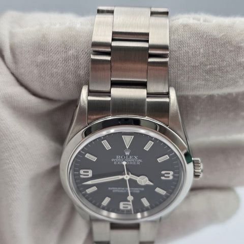 2001 Rolex Explorer I Black Dial Stainless Steel 36mm Watch 114270