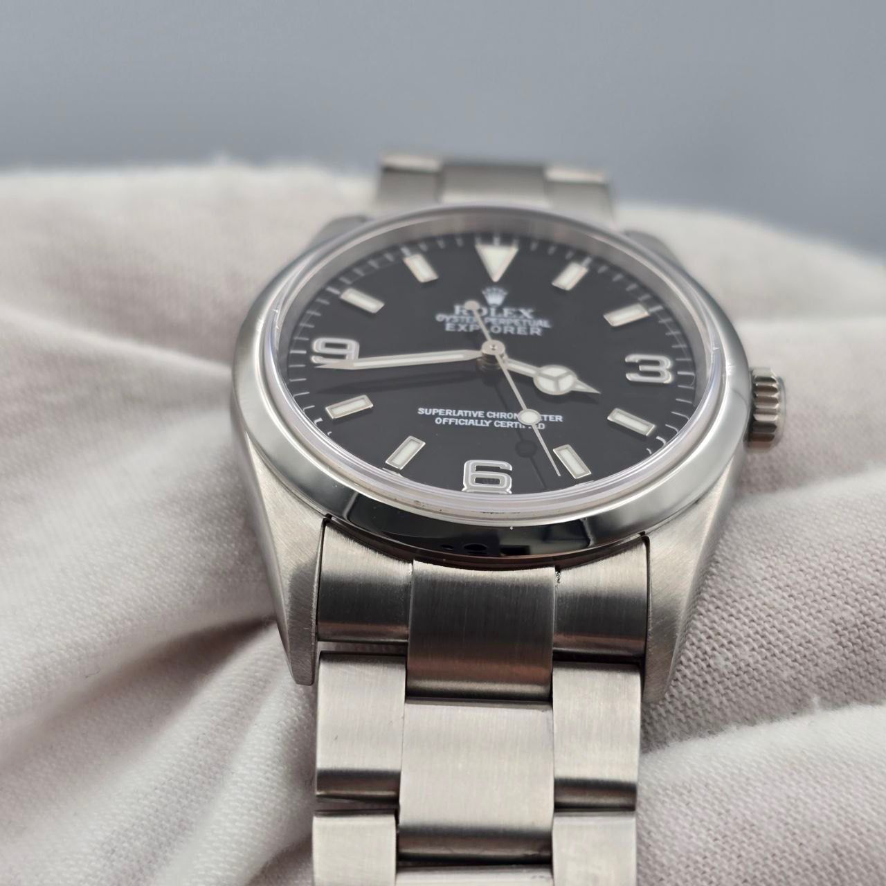 2001 Rolex Explorer I Black Dial Stainless Steel 36mm Watch 114270