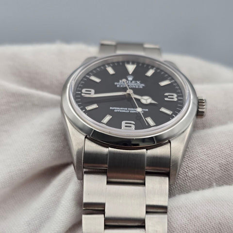 2001 Rolex Explorer I Black Dial Stainless Steel 36mm Watch 114270