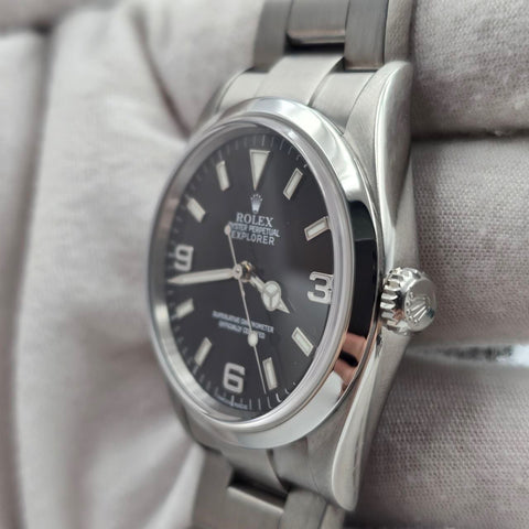 2001 Rolex Explorer I Black Dial Stainless Steel 36mm Watch 114270