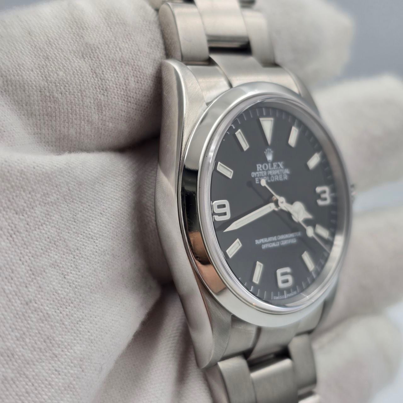2001 Rolex Explorer I Black Dial Stainless Steel 36mm Watch 114270