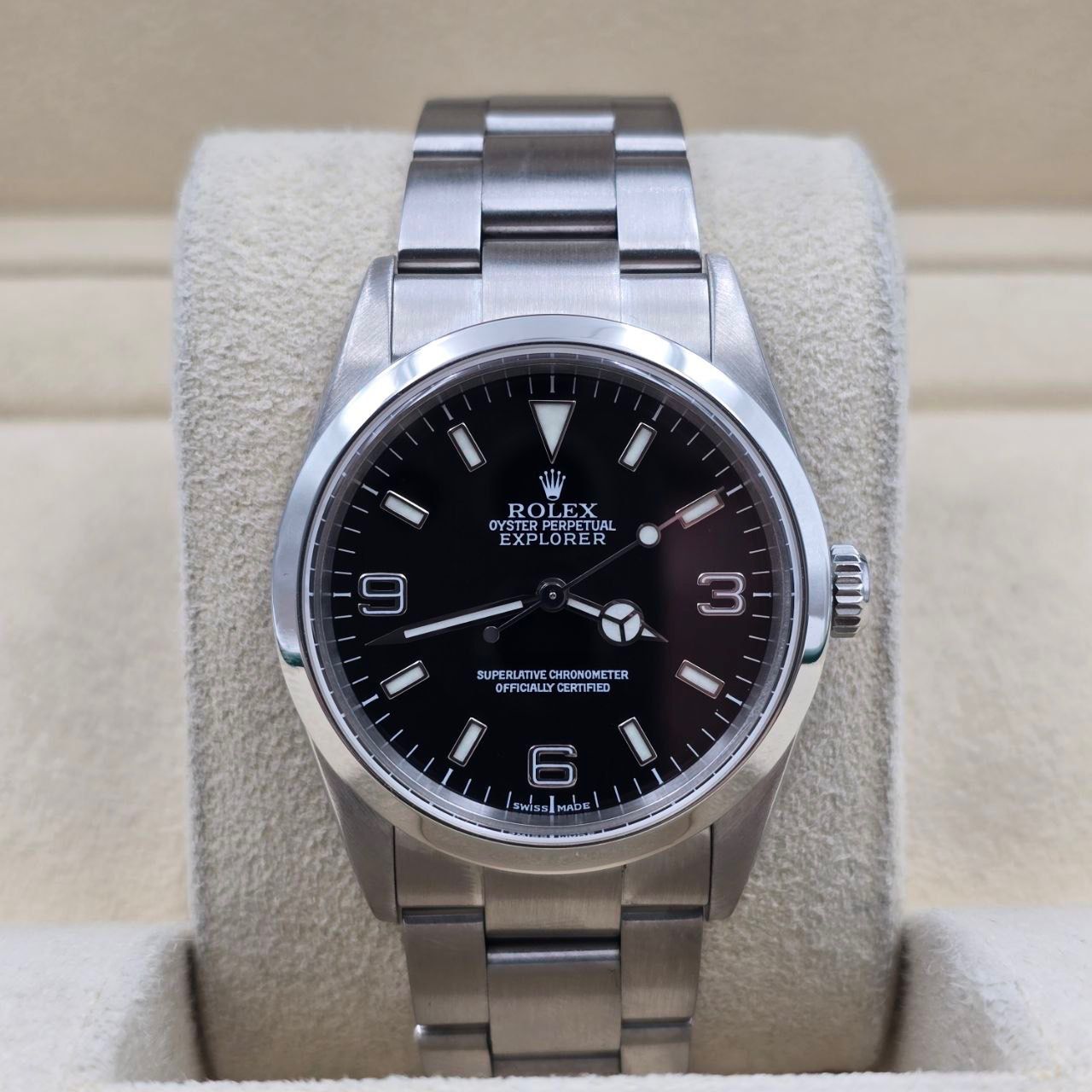2001 Rolex Explorer I Black Dial Stainless Steel 36mm Watch 114270