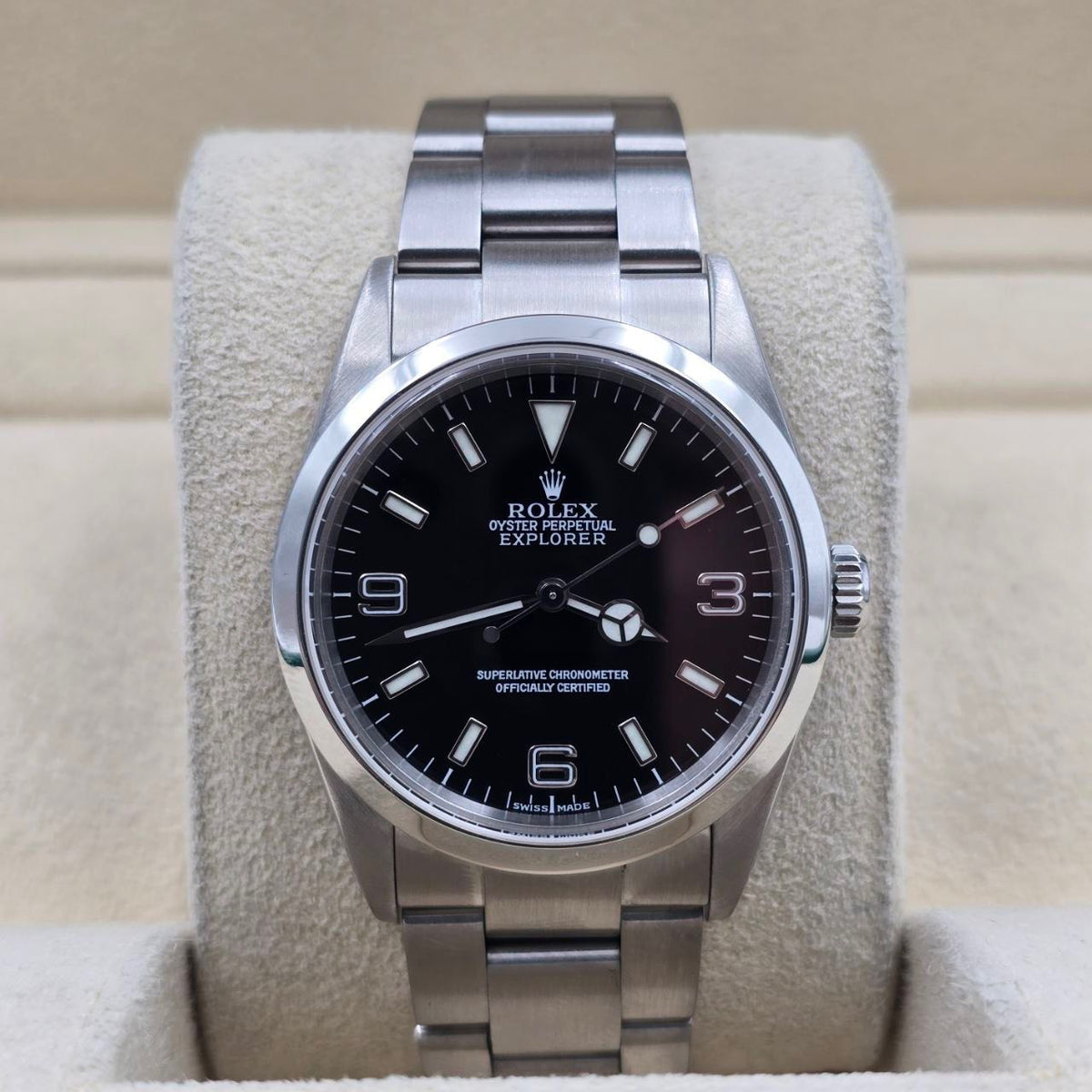 2001 Rolex Explorer I Black Dial Stainless Steel 36mm Watch 114270