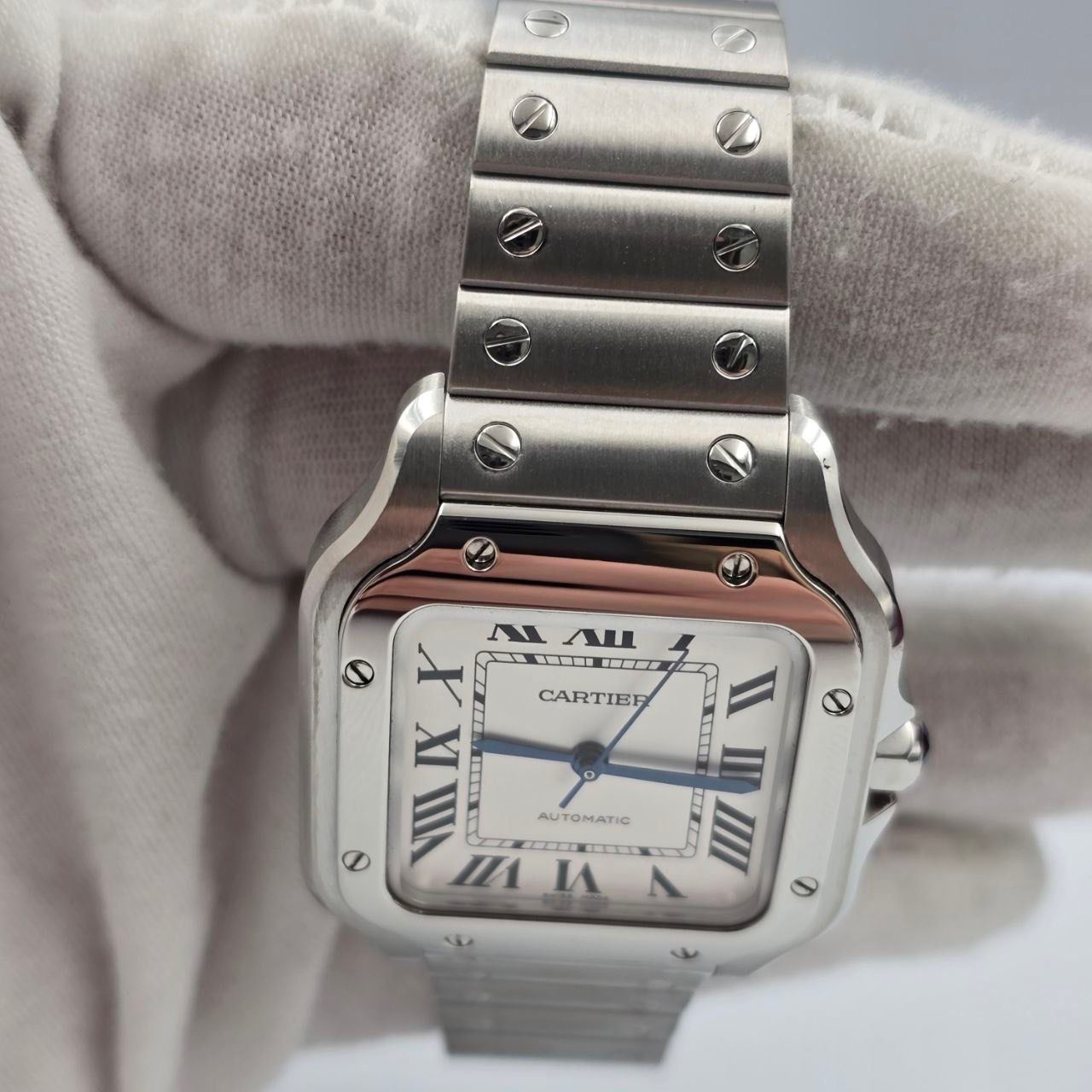 2023 FULL SET Cartier Santos De Cartier White Dial Medium 35.1mm WSSA0029