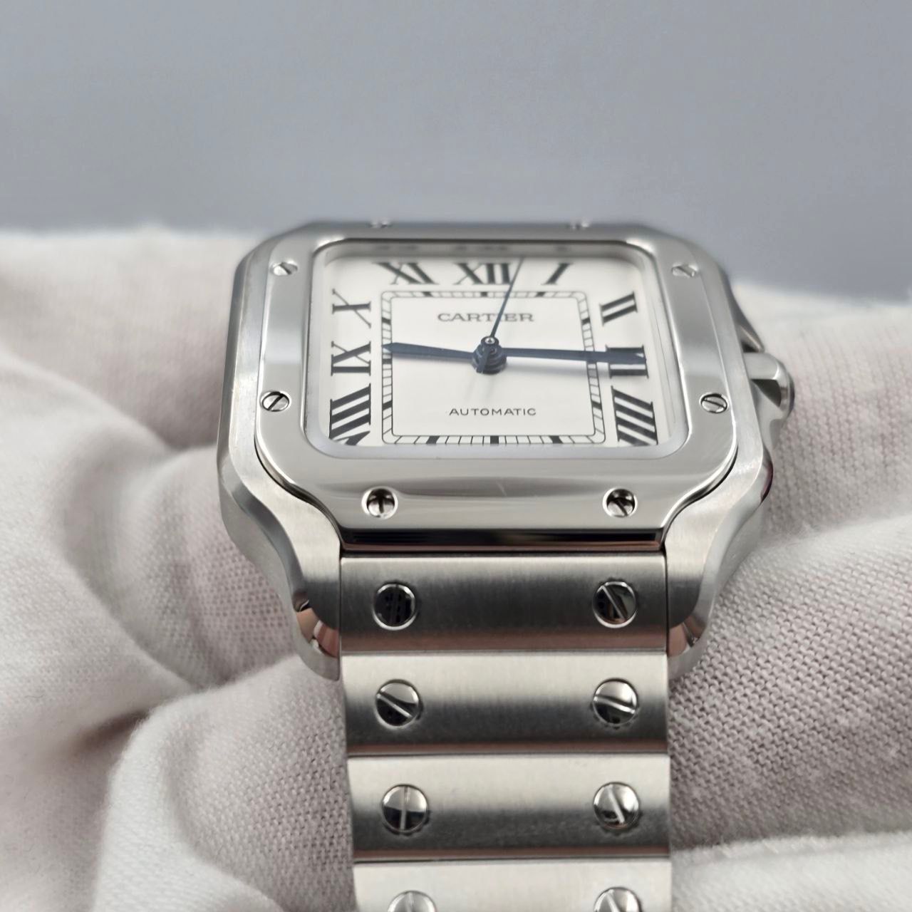 2023 FULL SET Cartier Santos De Cartier White Dial Medium 35.1mm WSSA0029