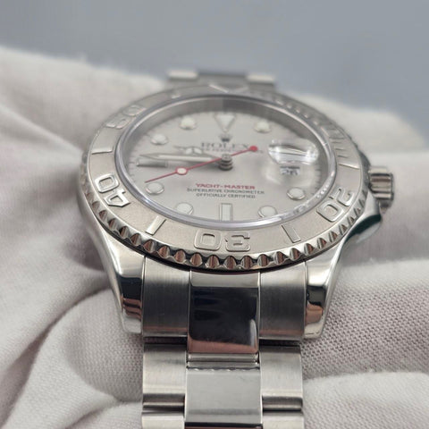 2003 PAPERS Rolex Yacht-Master Platinum Dial Bezel Stainless Steel 40mm 16622