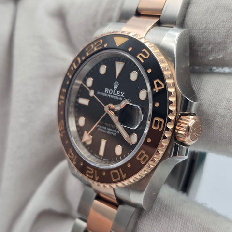 2021 Rolex GMT-Master II Rootbeer Two Tone Rose Gold Ceramic 40mm 126711CHNR